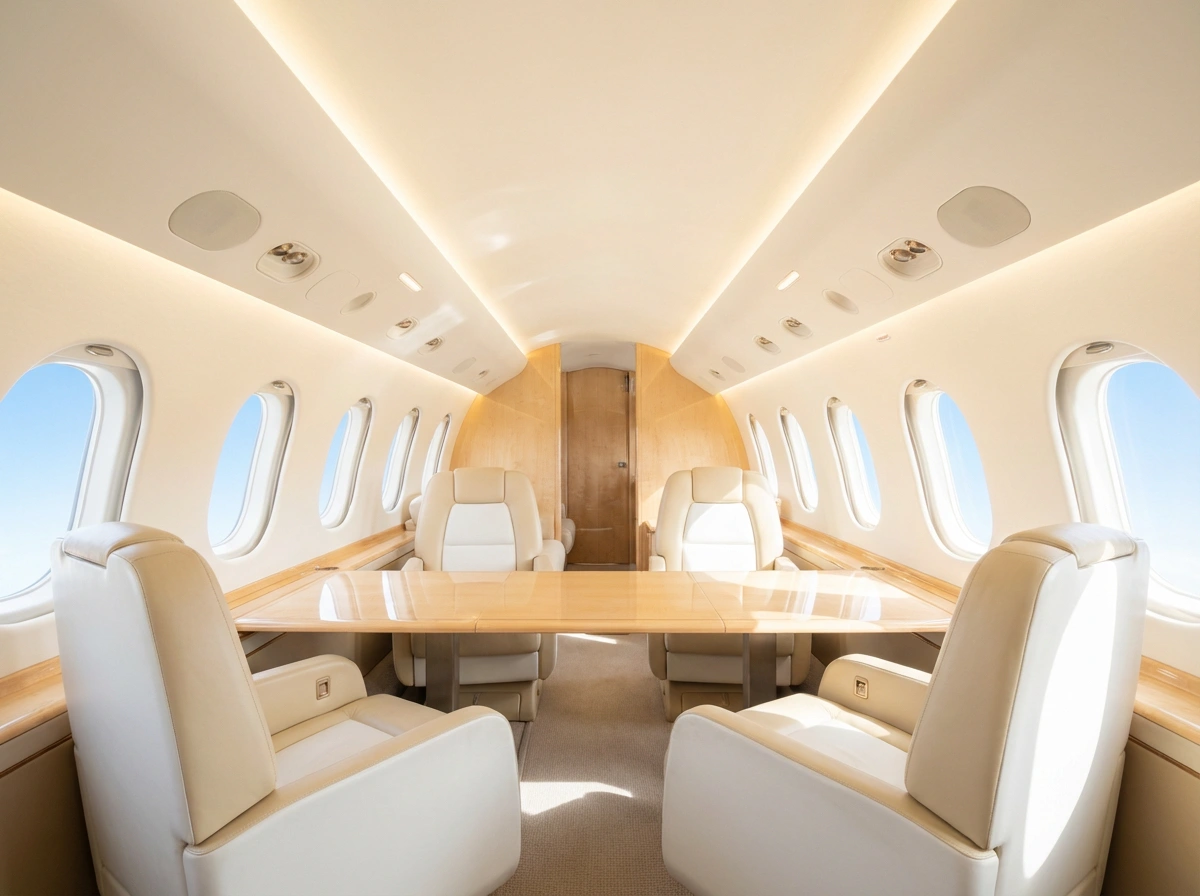 Private Jet Cayman Islands — luxury private jet interior